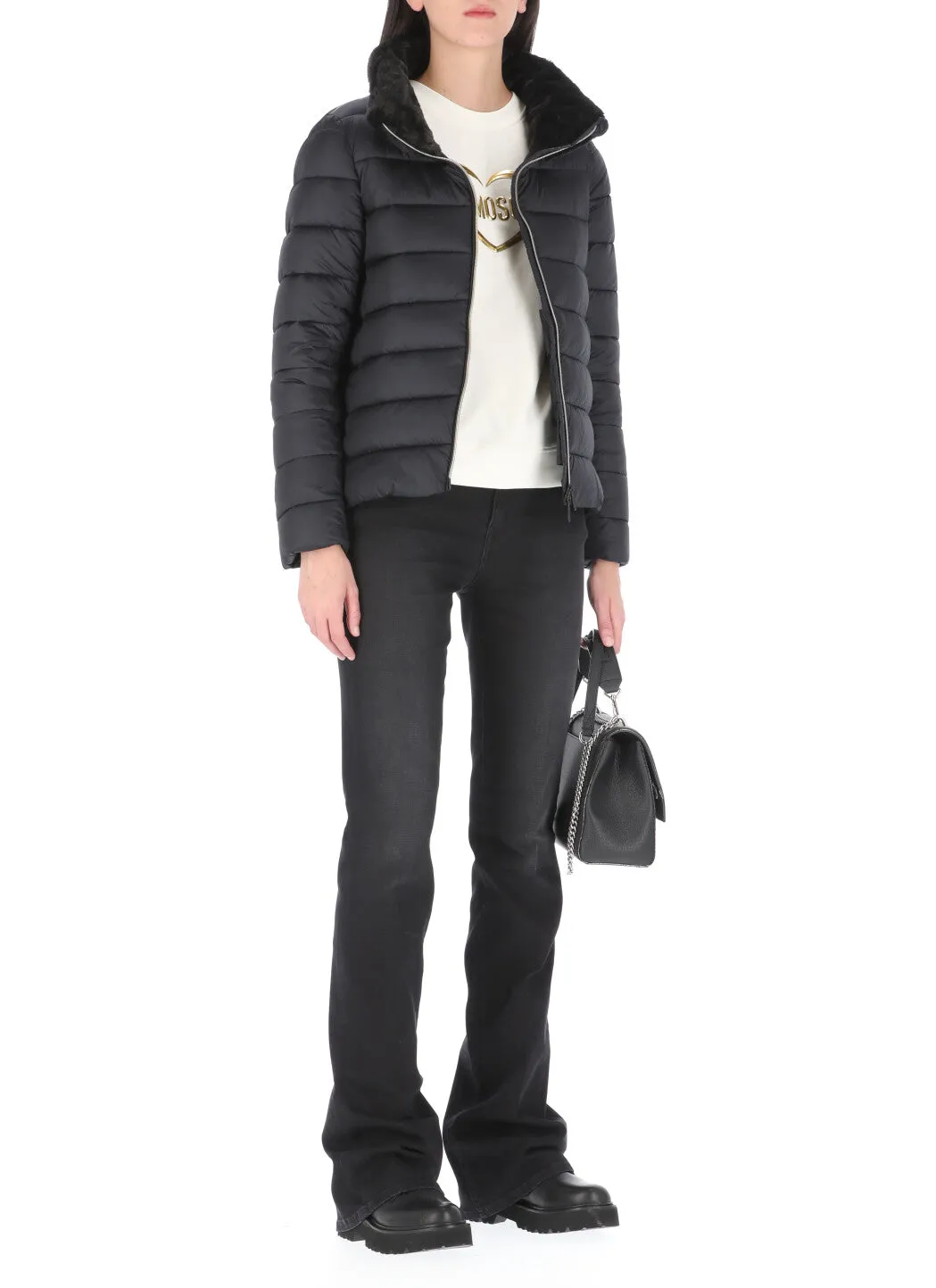Save The Duck Faux-Fur Collar Padded Jacket