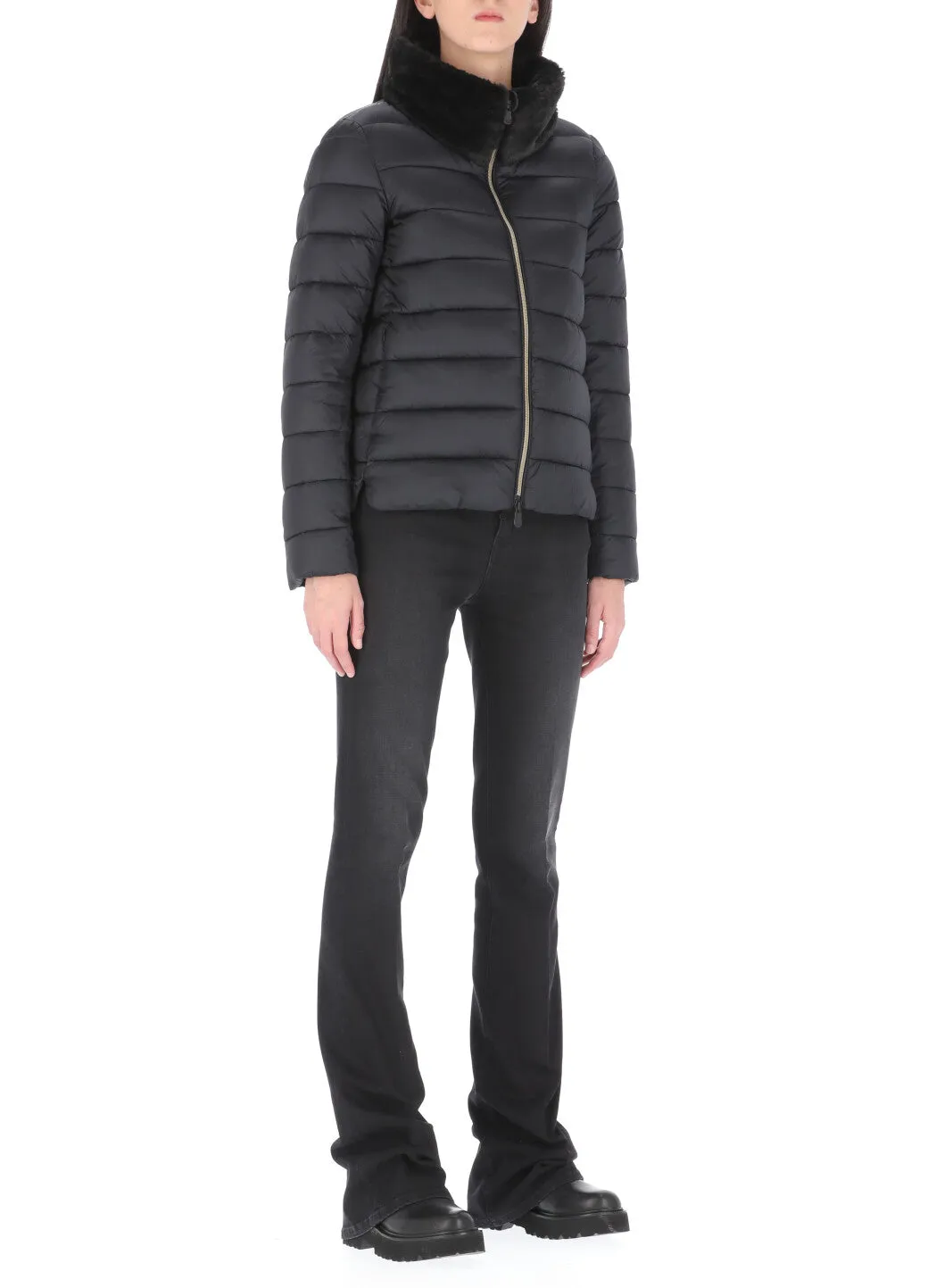 Save The Duck Faux-Fur Collar Padded Jacket