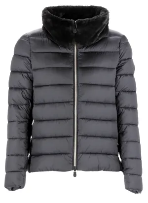 Save The Duck Faux-Fur Collar Padded Jacket