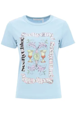 See By Chlo Logo Printed Crewneck T-Shirt
