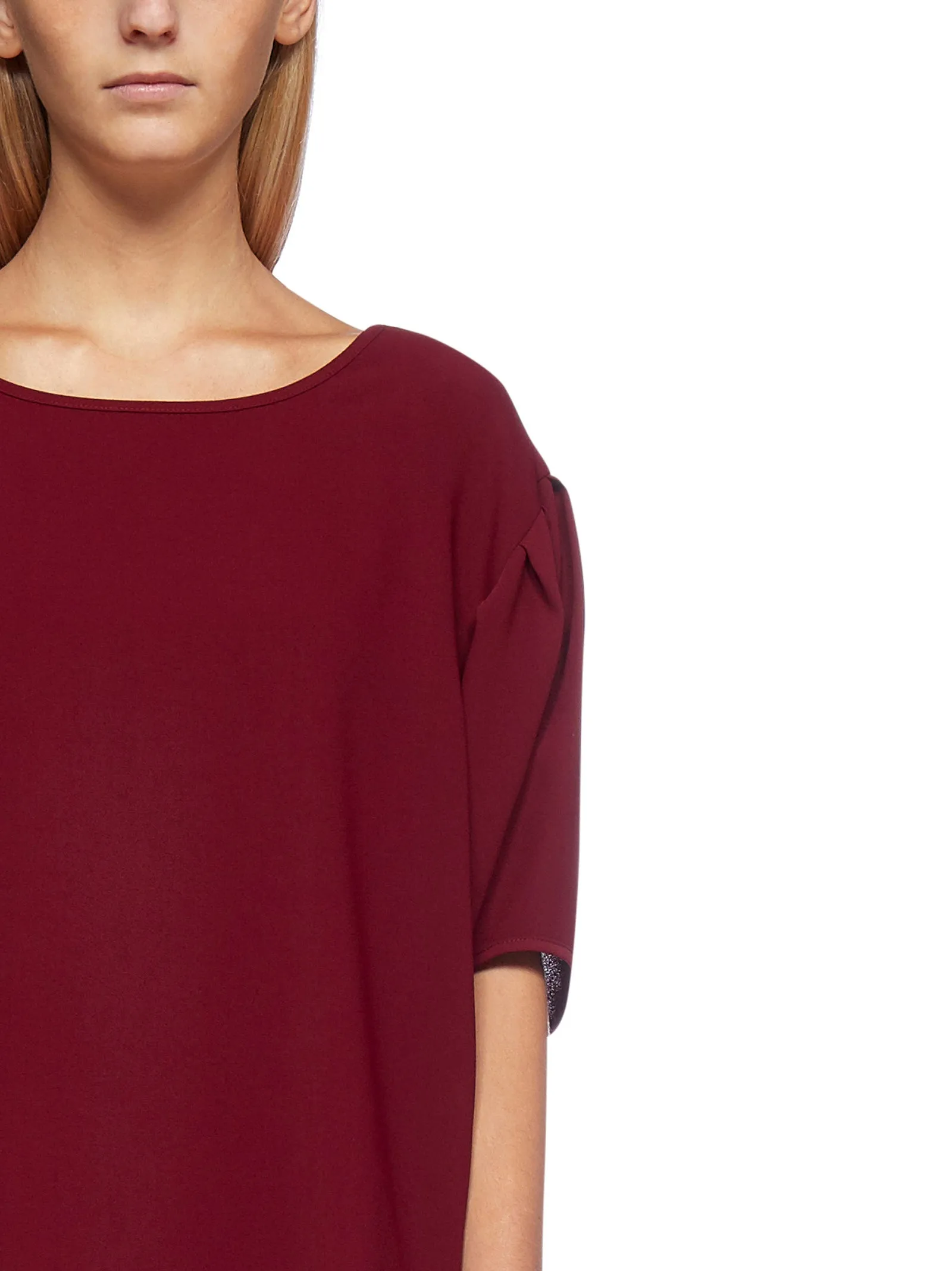 See By Chlo Puff Sleeve Draped Top