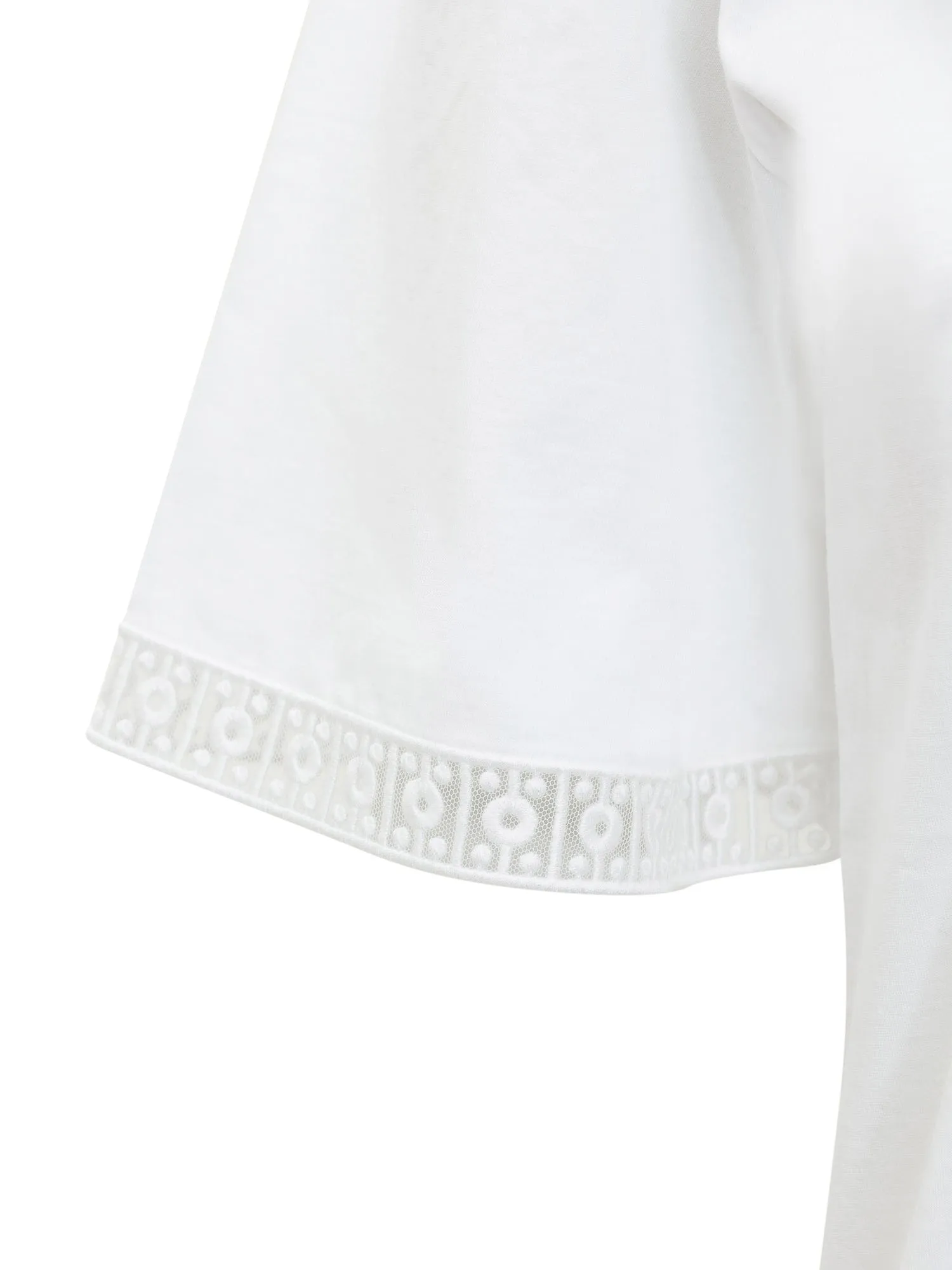 See By Chlo Sheer Panelled Embroidered Crewneck Top