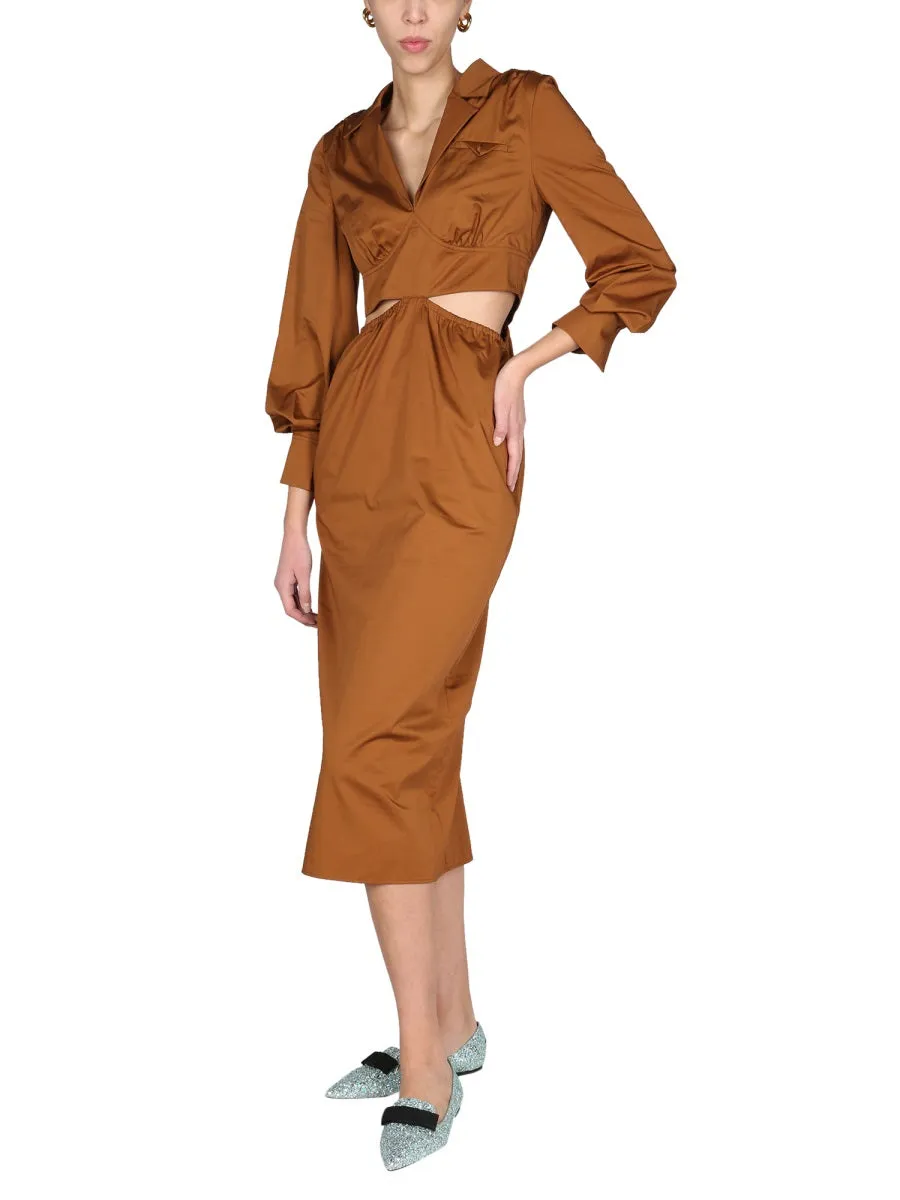 Self-Portrait Cut Out Midi Dress