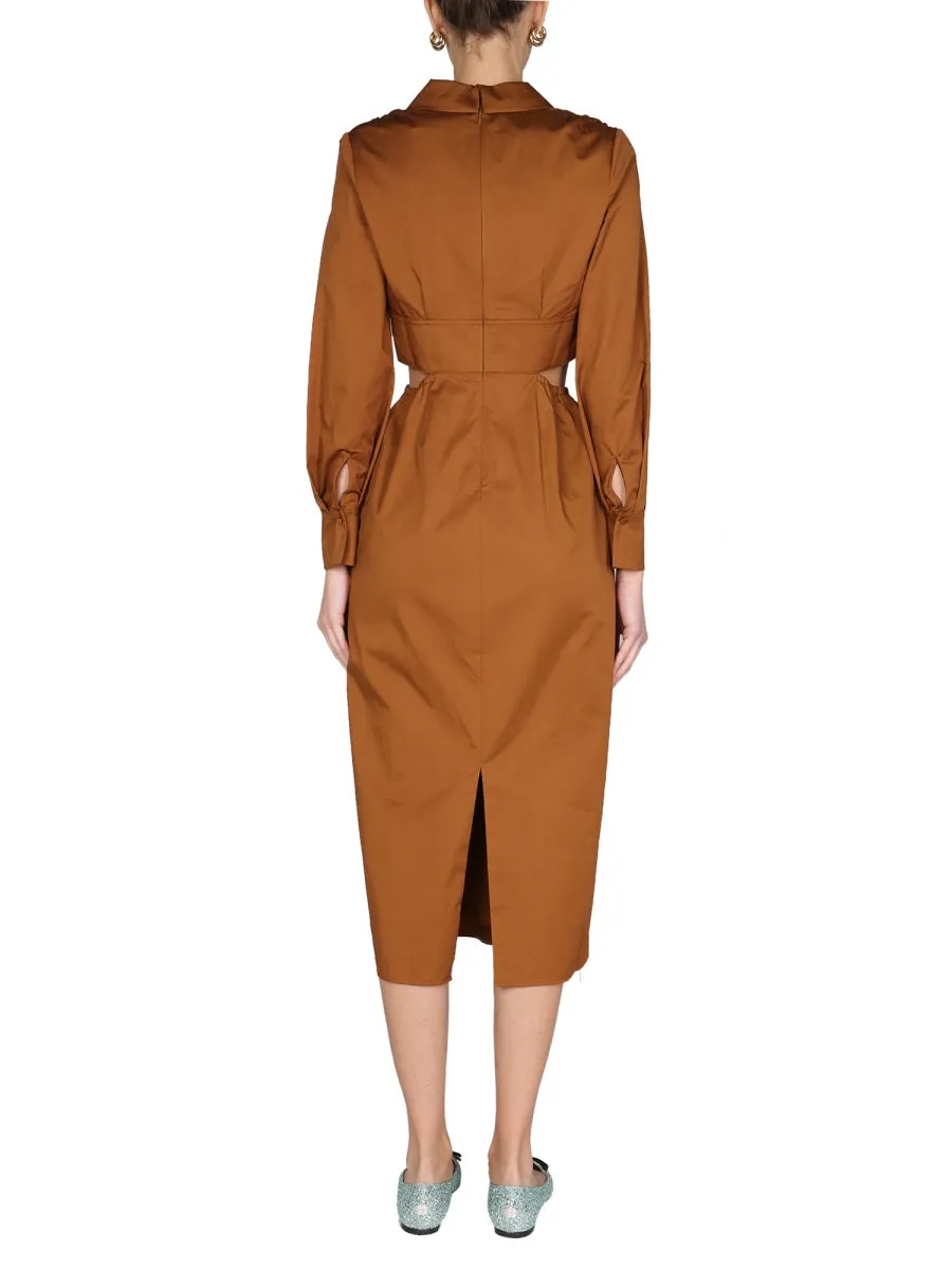 Self-Portrait Cut Out Midi Dress
