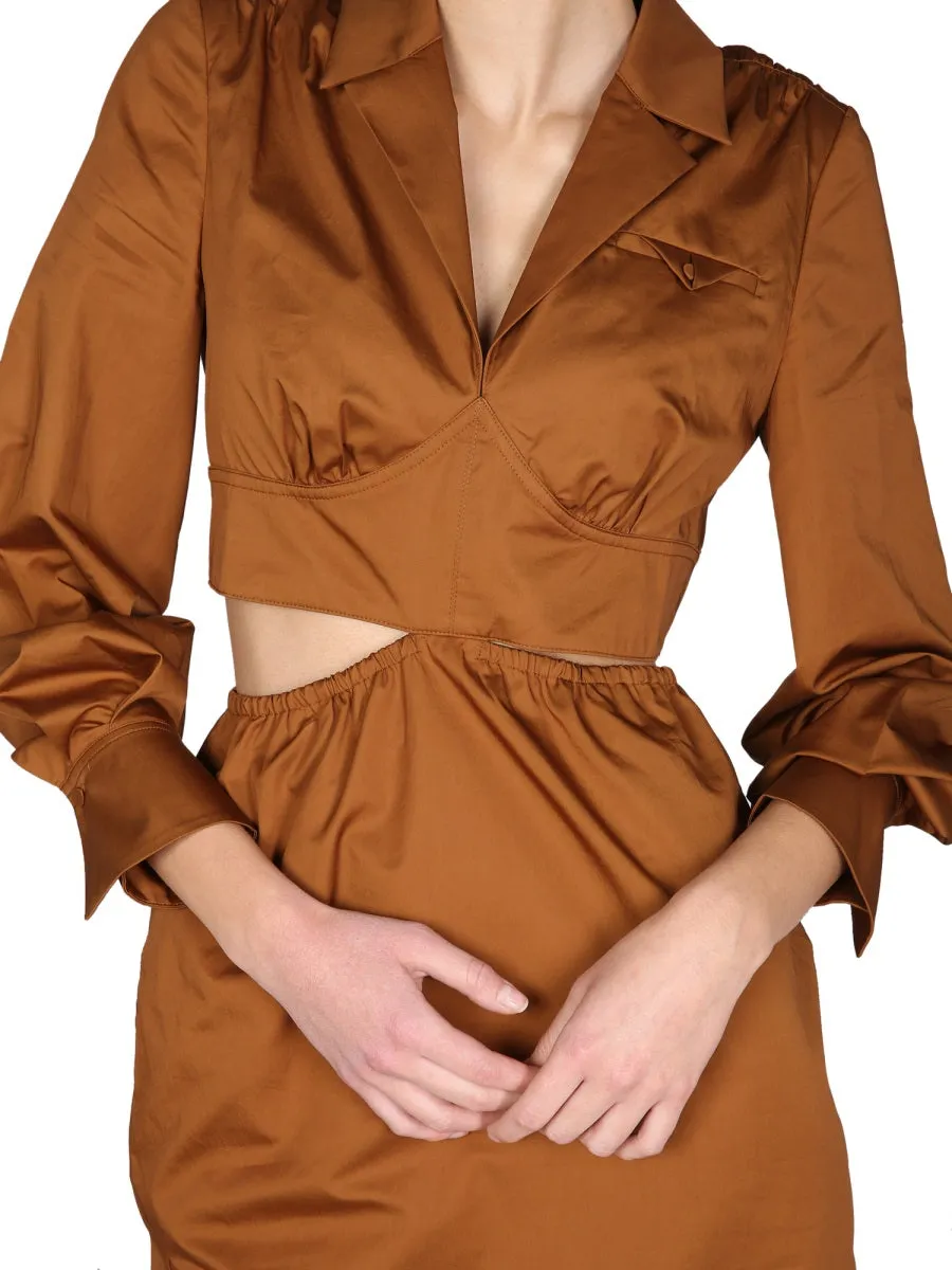 Self-Portrait Cut Out Midi Dress