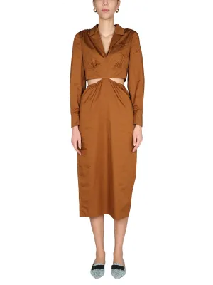 Self-Portrait Cut Out Midi Dress