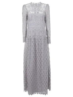 Self-Portrait Geo Guipure Maxi Dress