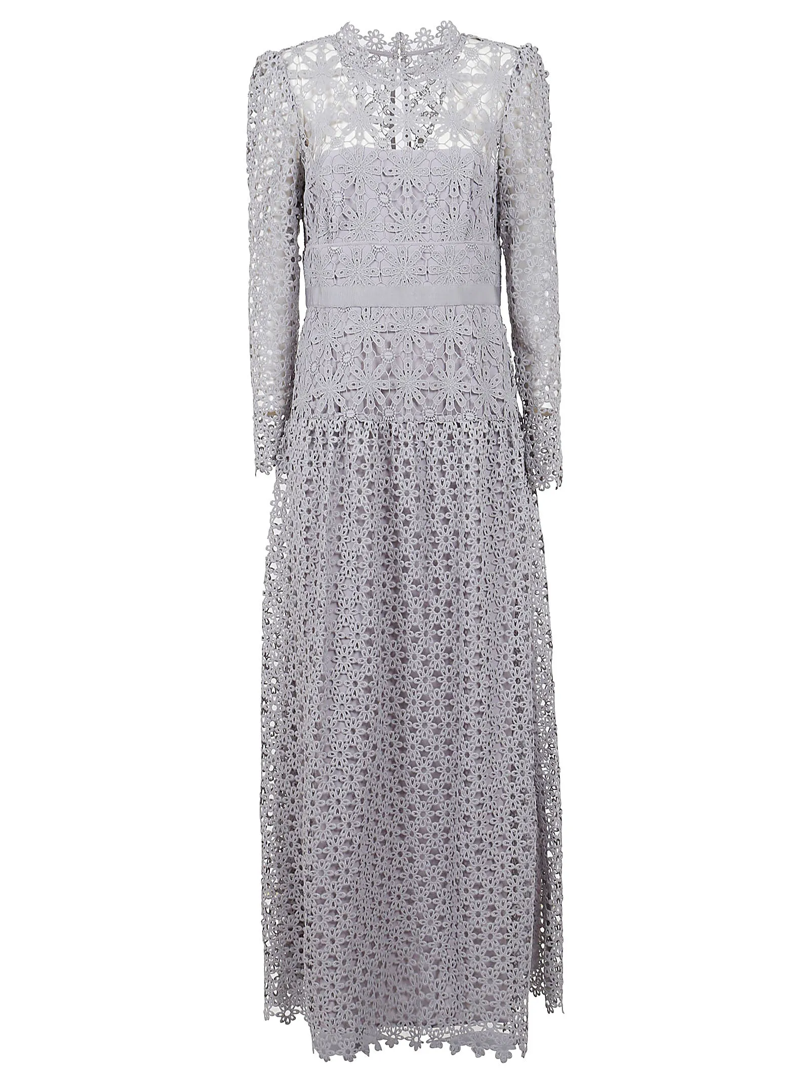 Self-Portrait Geo Guipure Maxi Dress