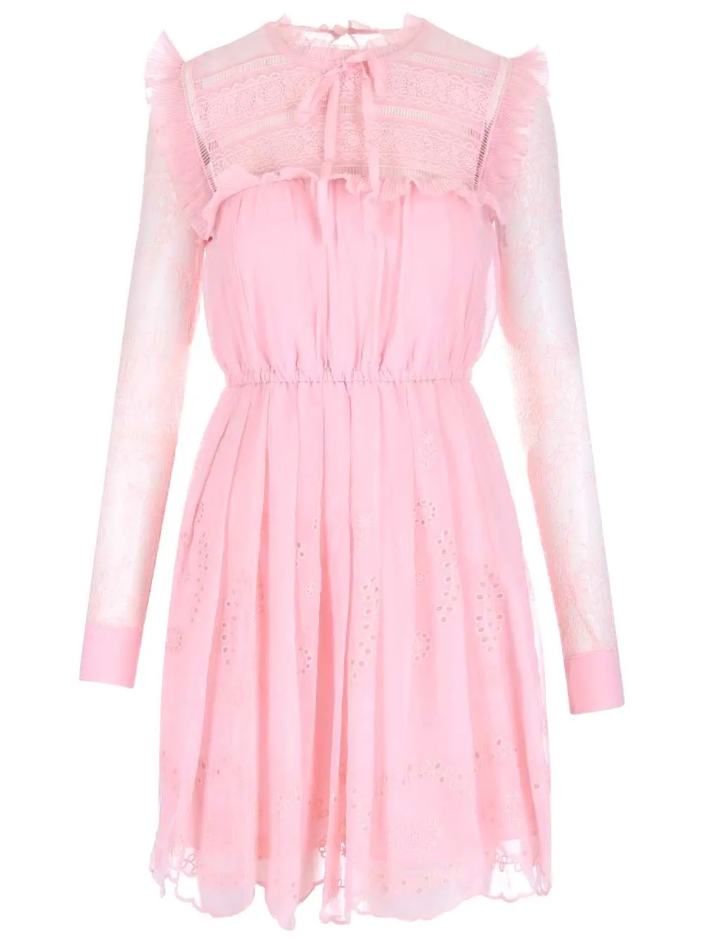 Self-Portrait Lace Detailed Mini Dress