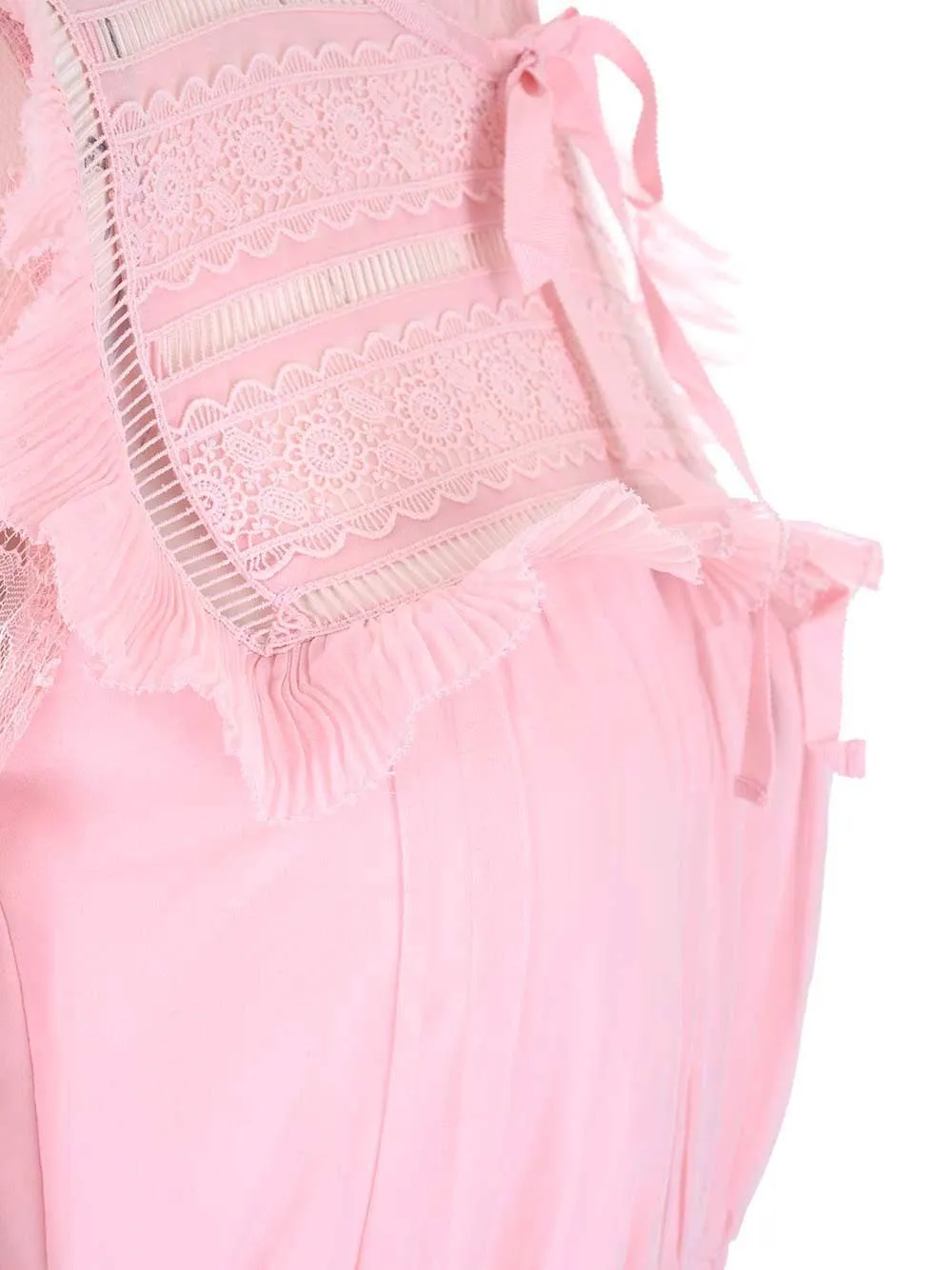 Self-Portrait Lace Detailed Mini Dress