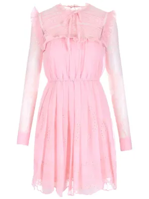 Self-Portrait Lace Detailed Mini Dress