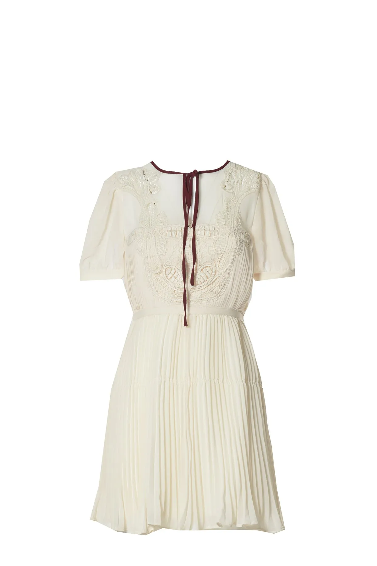 Self-Portrait Macram Detail Mini Dress