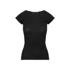 Sportmax Crewneck Short-Sleeve Top