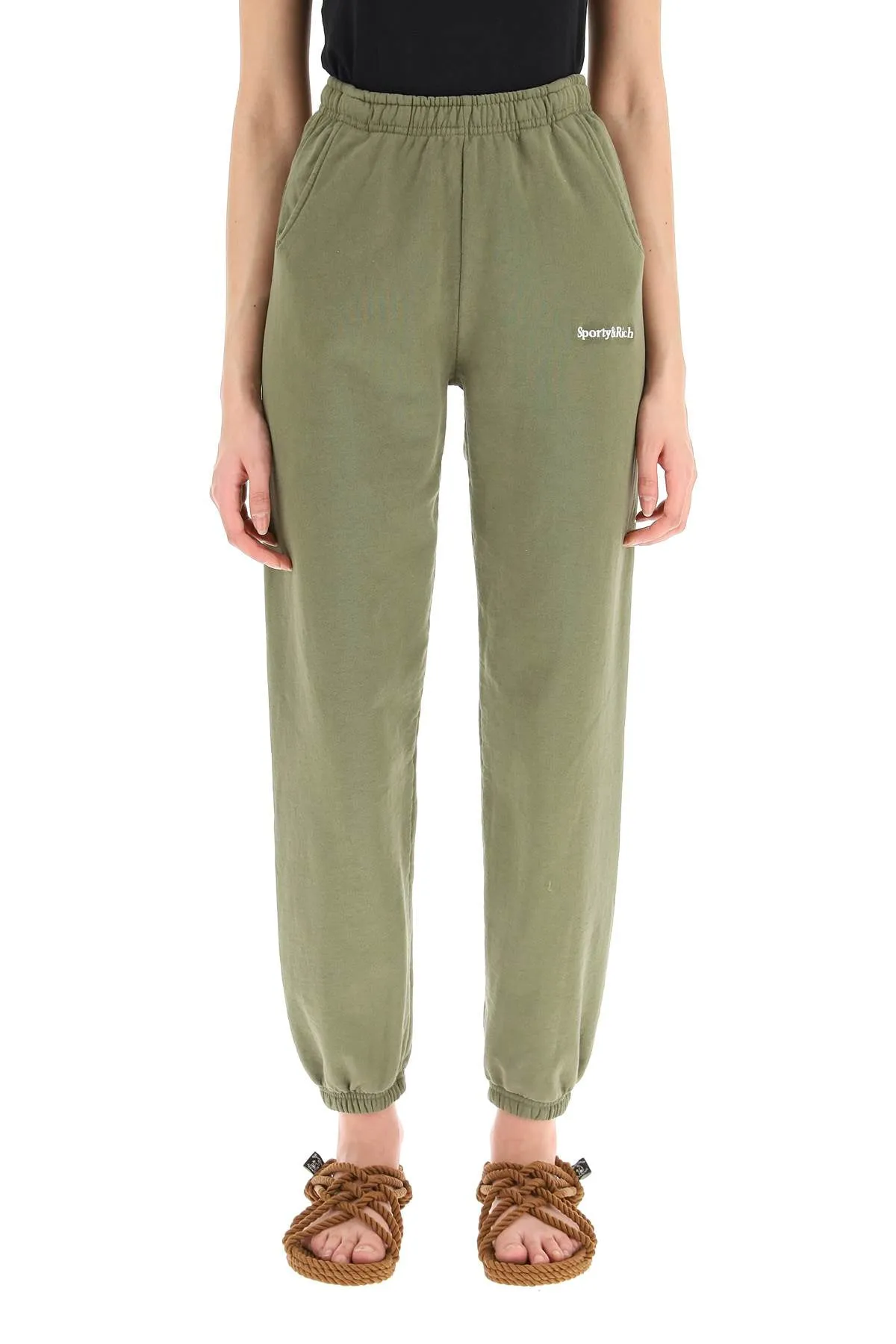 Sporty & Rich Logo Embroidered Sweatpants