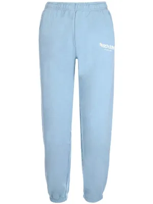 Sporty & Rich Logo Printed Straight Leg Trousers