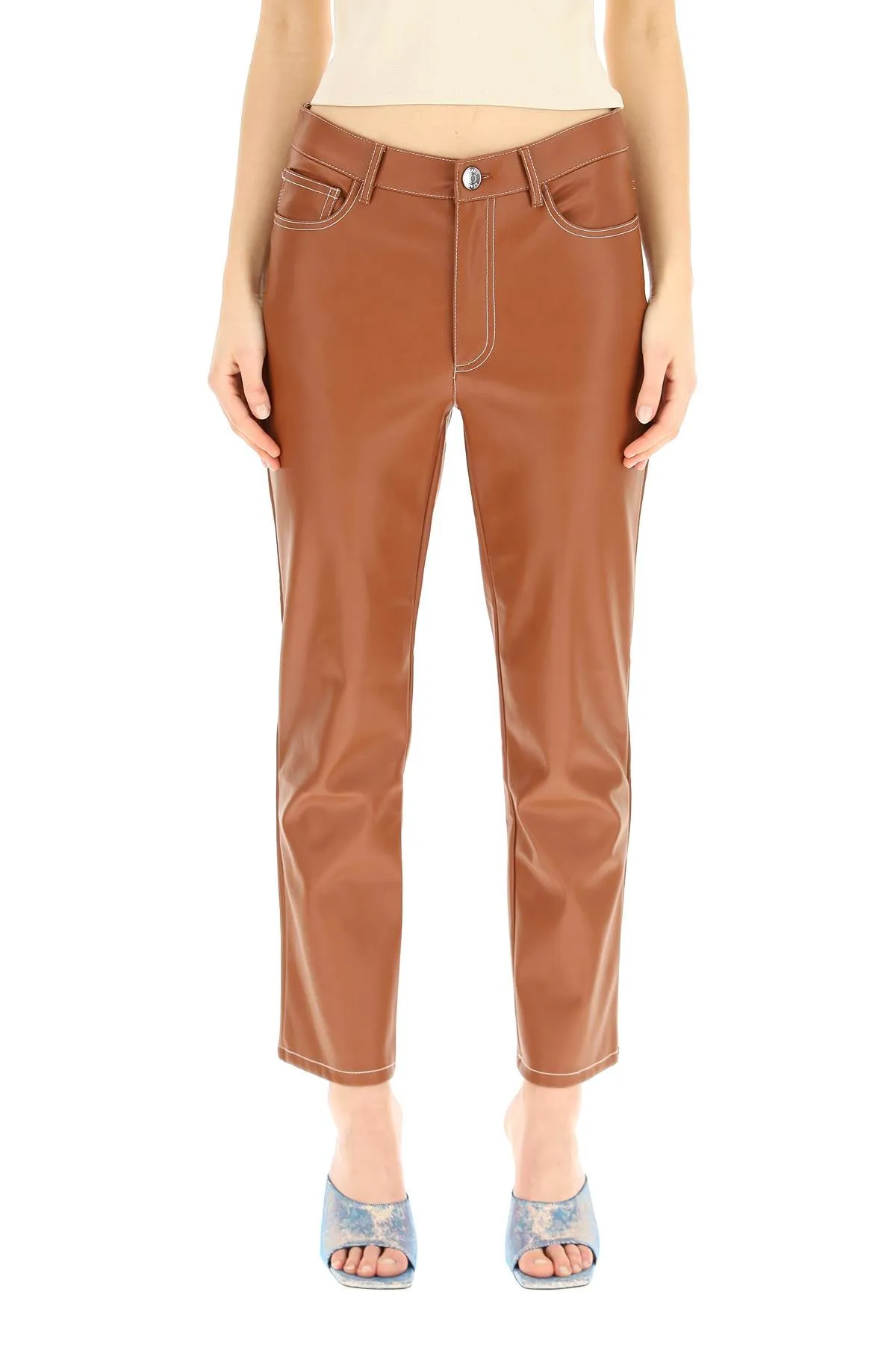 Staud Elliot Slim Cut Cropped Pants