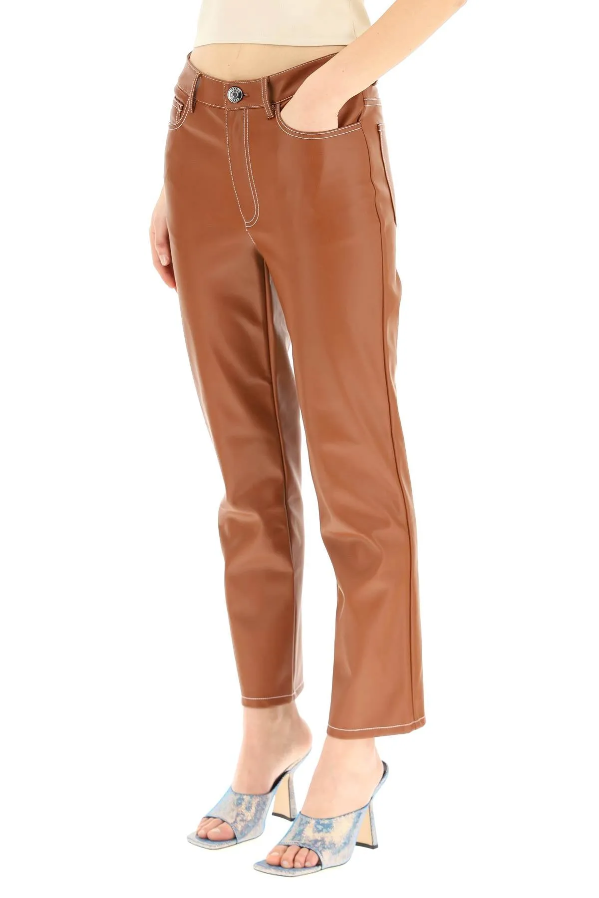 Staud Elliot Slim Cut Cropped Pants