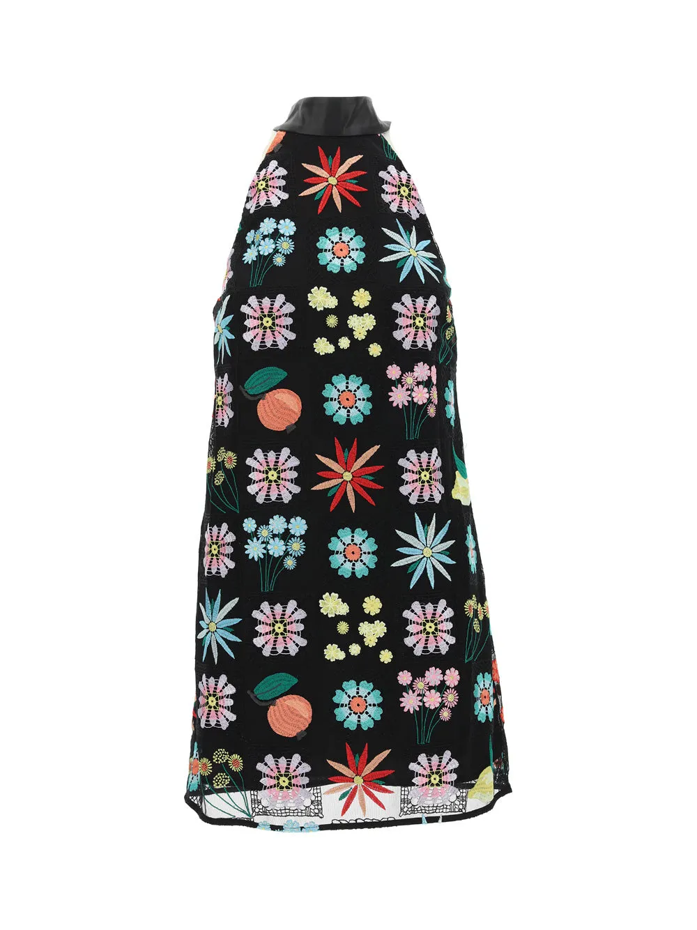 Staud Sicily Floral Embroidered Sleevelss Dress