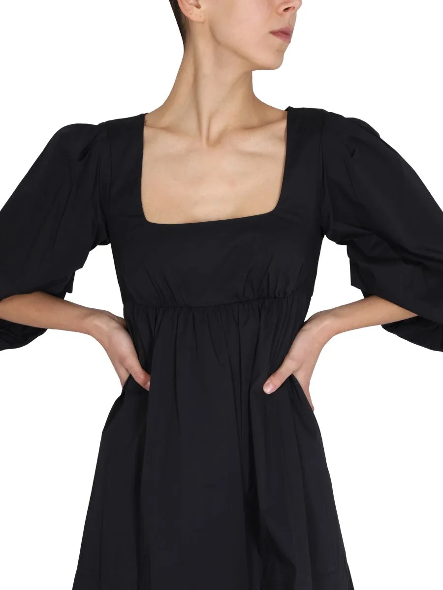 Staud Sophie Puff-Sleeved Mini Dress