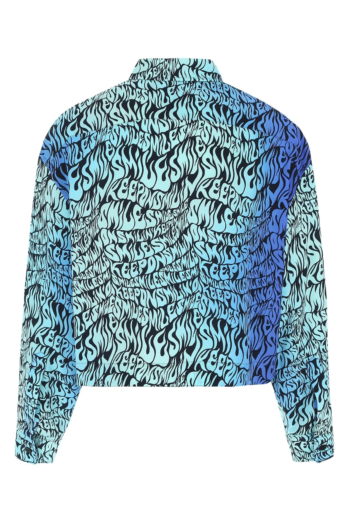 Stella McCartney Allover Slogan Printed Buttoned Jacket