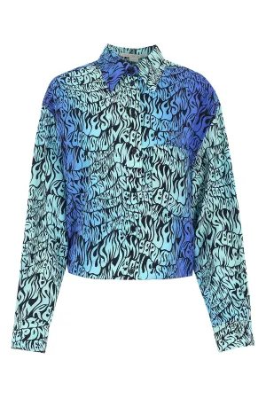 Stella McCartney Allover Slogan Printed Buttoned Jacket