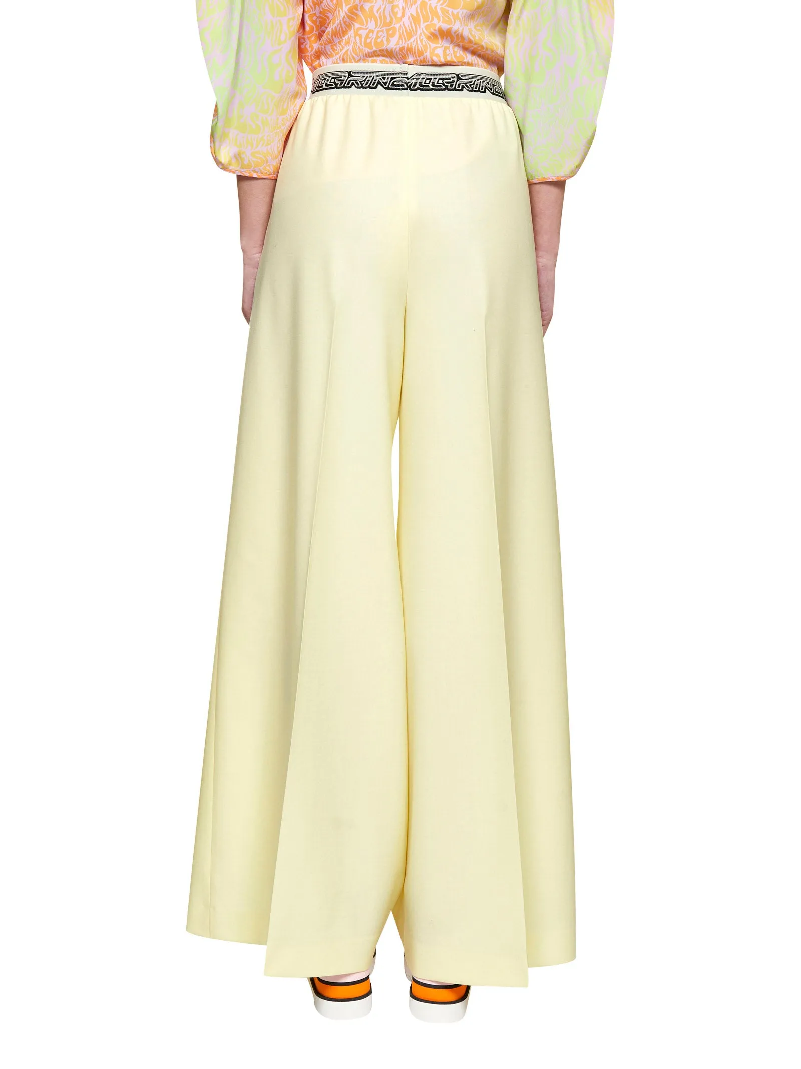 Stella McCartney Logo Tape Wide-Leg Trousers