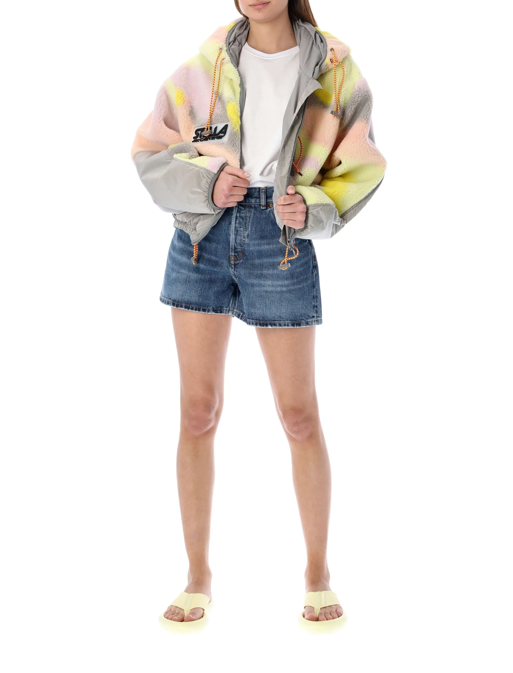 Stella McCartney Teddy Mat Zipped Cropped Jacket