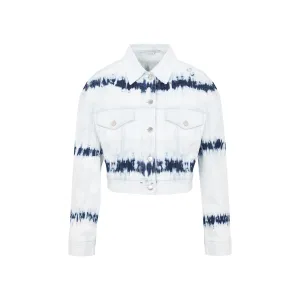 Stella McCartney Tie-Dye Cropped Denim Jacket