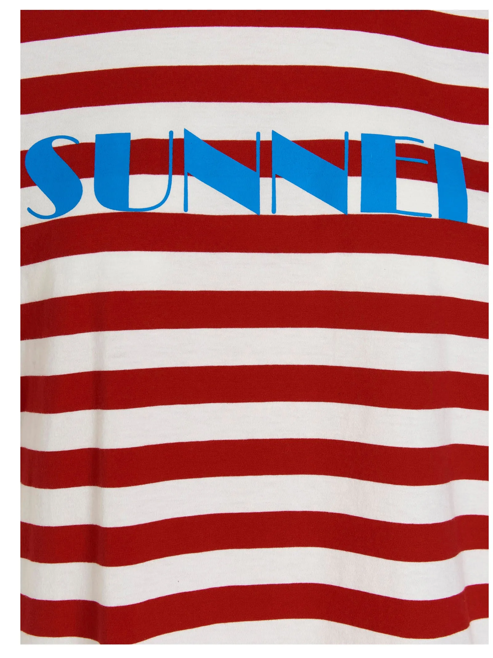 Sunnei Stripe-Printed Crewneck T-Shirt