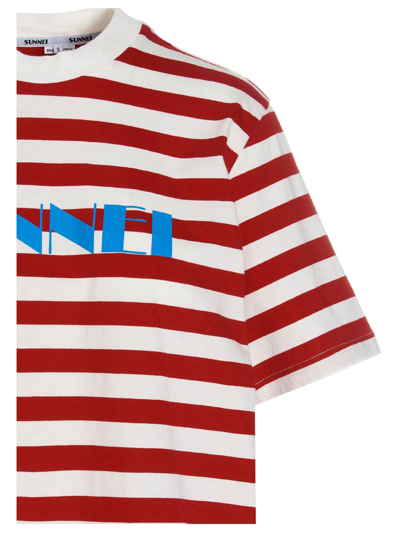 Sunnei Stripe-Printed Crewneck T-Shirt