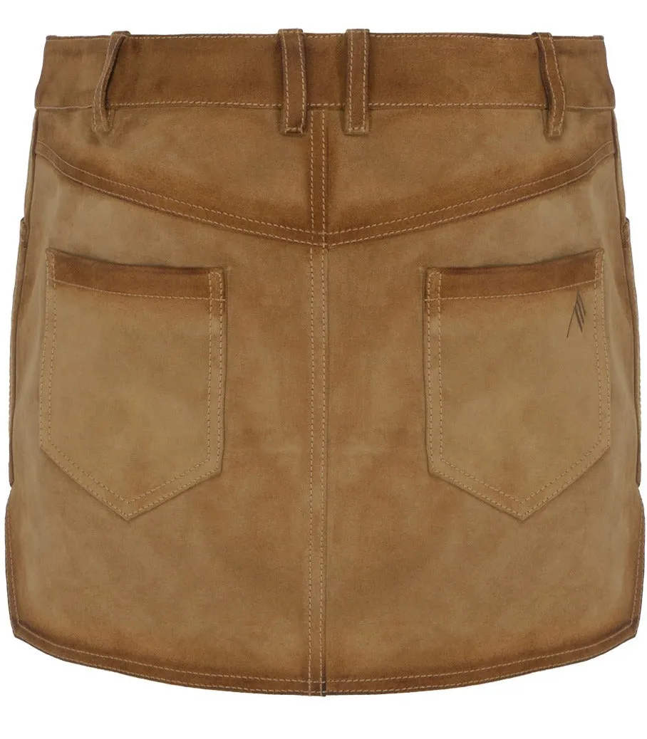 The Attico Dean Pointed Hem Mini Skirt