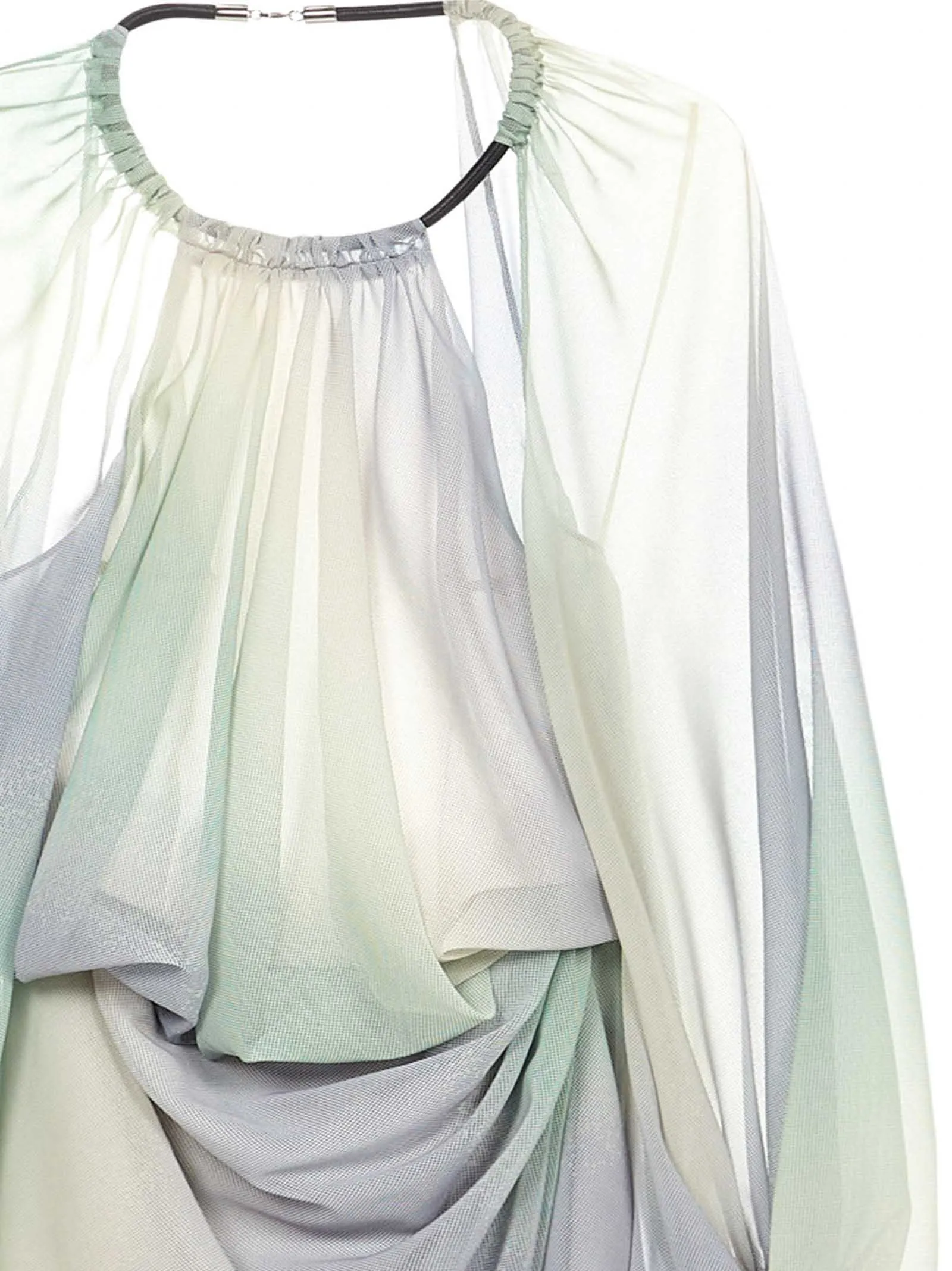 The Attico Long-Sleeved Draped Dress