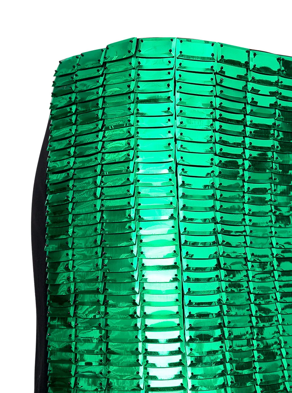 The Attico Mid Rise Sequin Embellished Mini Skirt