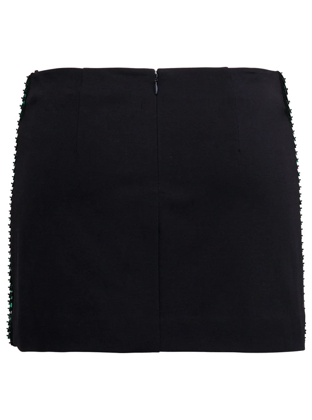 The Attico Mid Rise Sequin Embellished Mini Skirt