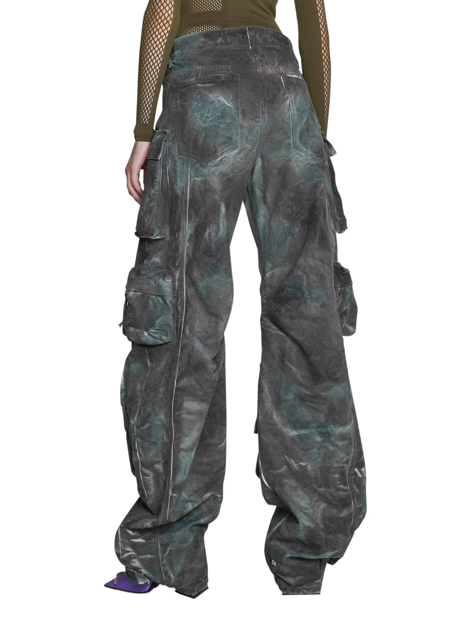 The Attico Pocket Detailed Palazzo Cargo Trousers