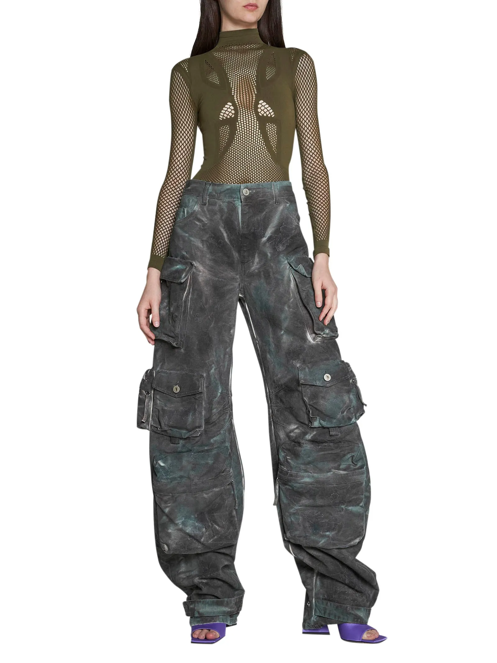 The Attico Pocket Detailed Palazzo Cargo Trousers