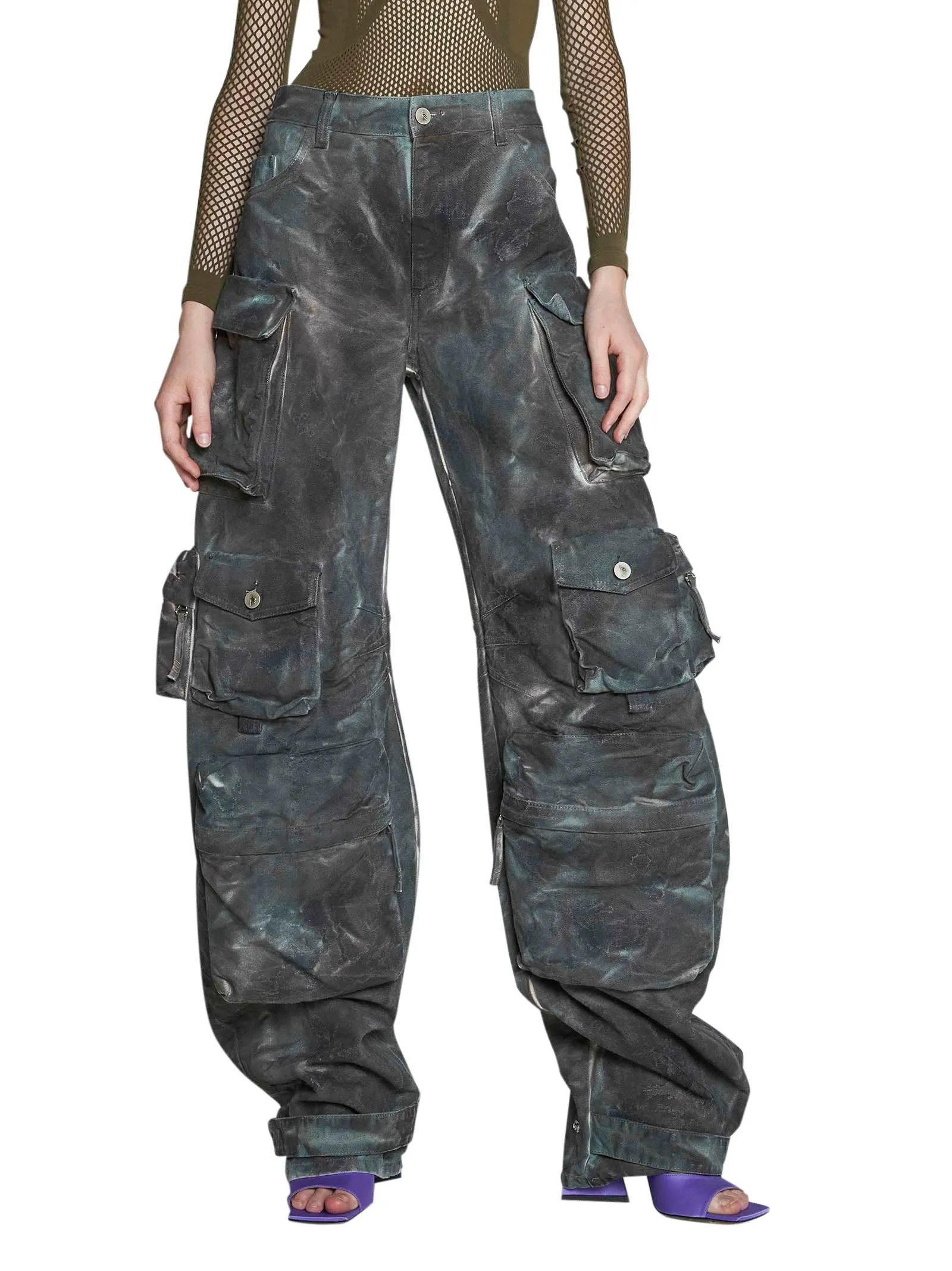 The Attico Pocket Detailed Palazzo Cargo Trousers