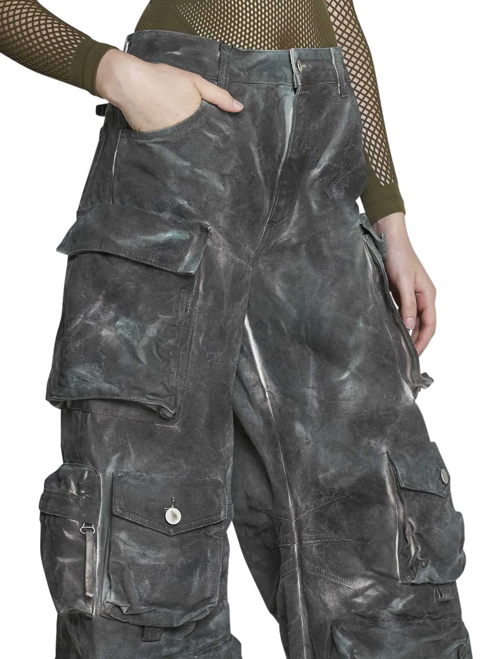 The Attico Pocket Detailed Palazzo Cargo Trousers