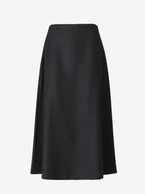 The Row High-Rise Flared Midi Skirt