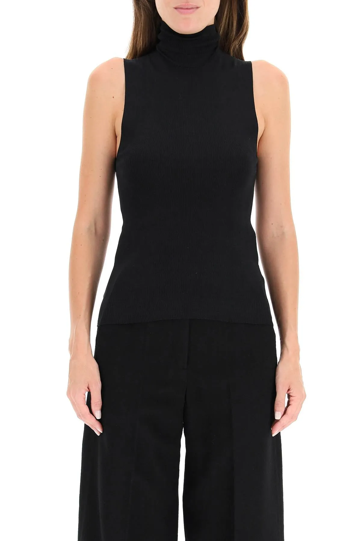 The Row Roll-Neck Sleeveless Top