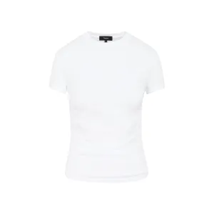 Theory Ruched Crewneck Tiny T-Shirt