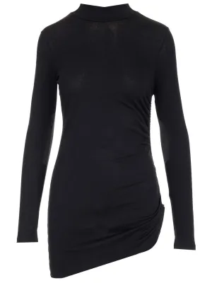 Theory Ruched Mock Neck T-Shirt