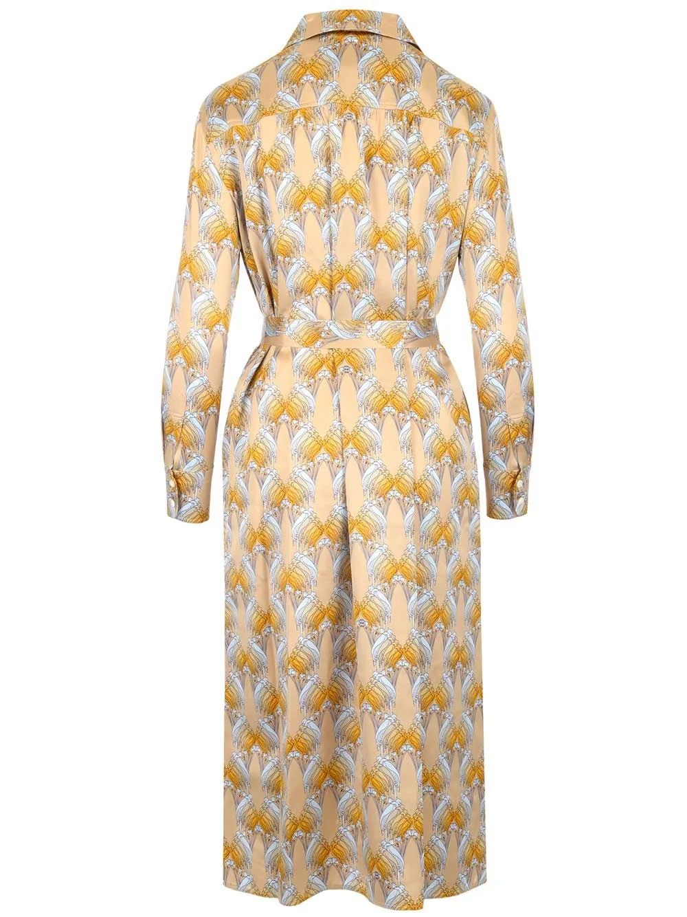 Tory Burch Allover Graphic Print Belted Dress