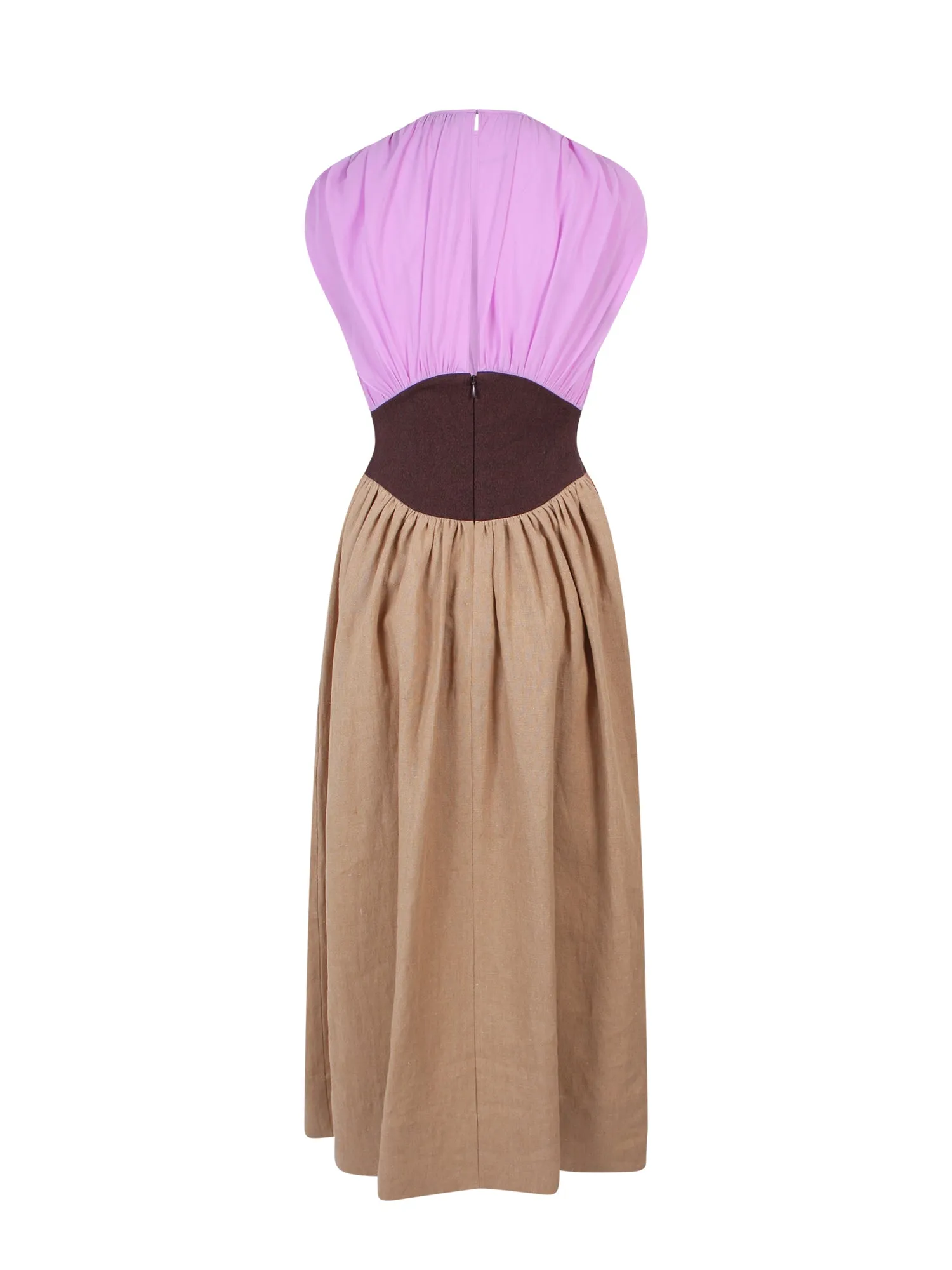 Tory Burch Color-Block Crewneck Dress