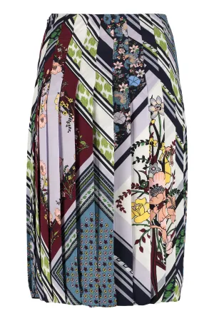 Tory Burch Contrasting Panelled Pleated Skirt