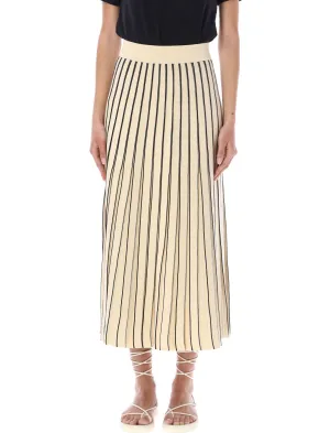 Tory Burch Elasticated Waistband Pleated Skirt