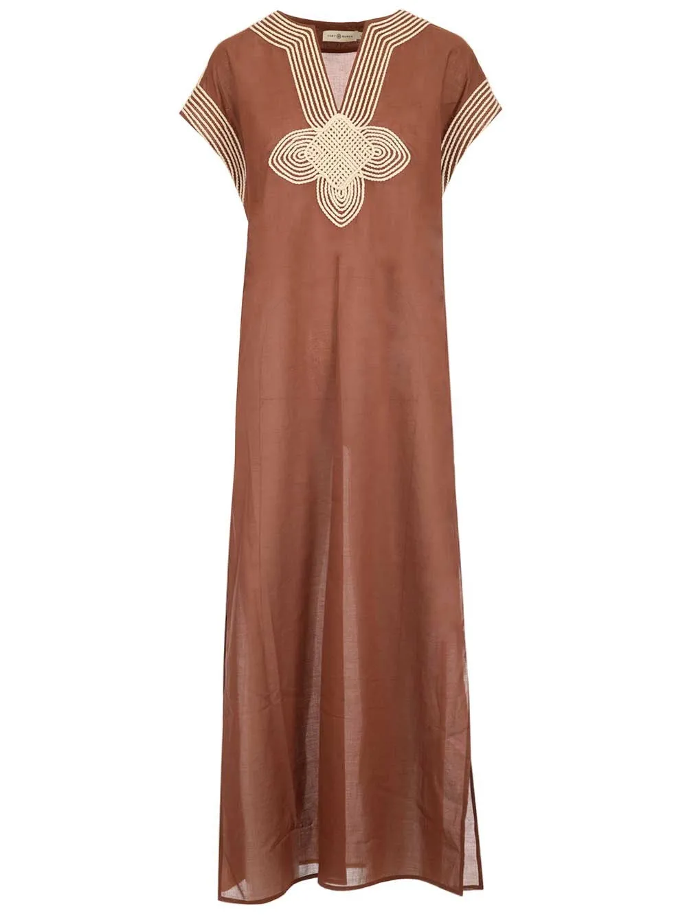 Tory Burch Embroidered Pattern Maxi Dress