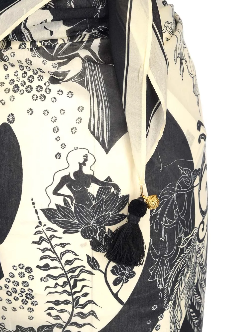 Tory Burch Graphic Printed Tassel Detailed Beach Skirt