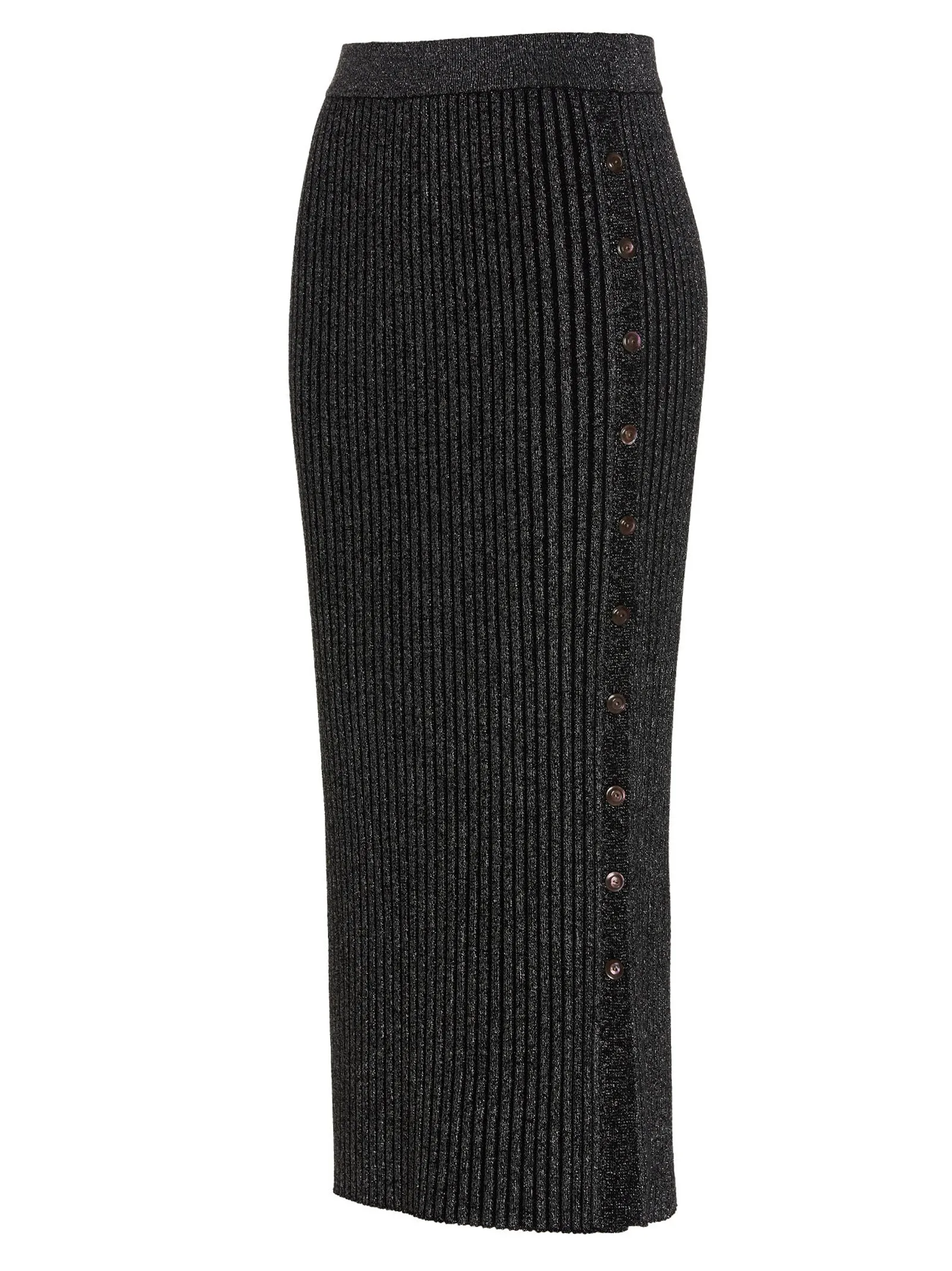 Tory Burch High Waist Ribbed Knitted Skirt