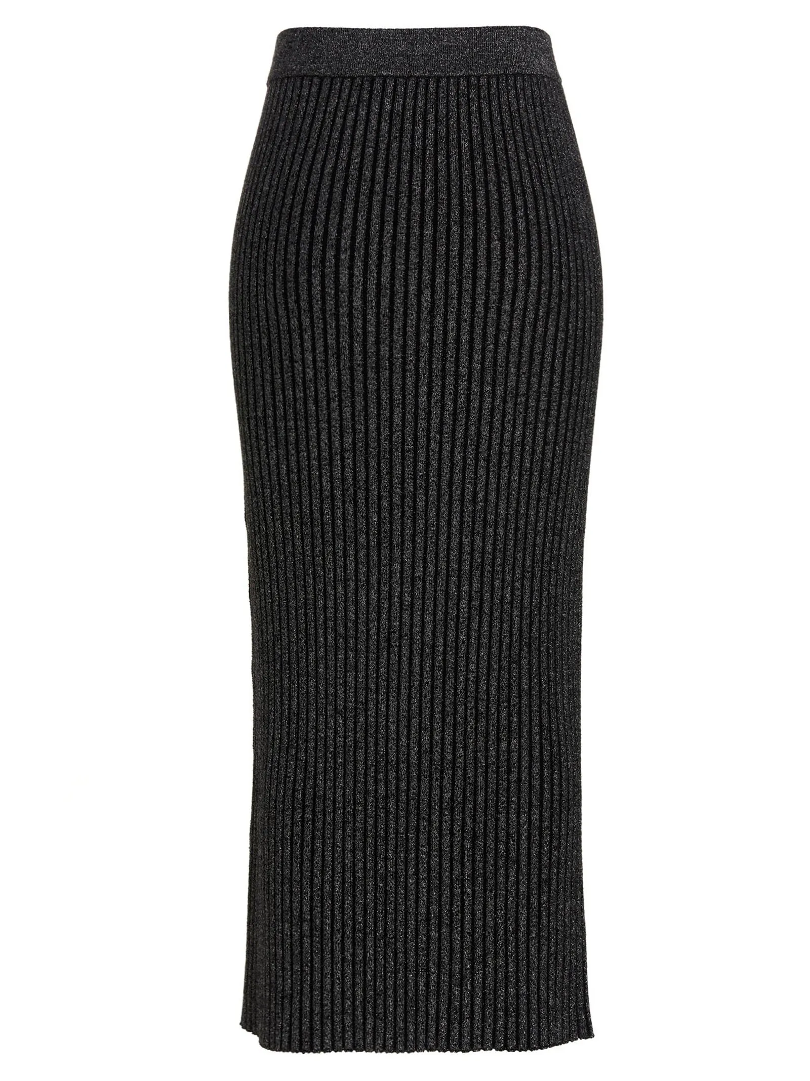 Tory Burch High Waist Ribbed Knitted Skirt